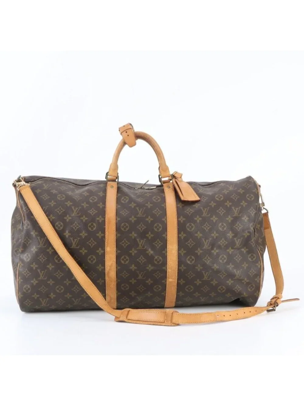 Louis Vuitton Monogram Keepall Bandouliere 60 Leather 2-Way Boston Bag Crossbody
